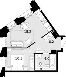 2-BD Apartment Sale, 34.2 sq. m. at Novaya Zvezda, Bachurinskaya ulitsa, 11, Settlement of Kommunarka, Moscow, Russia #2