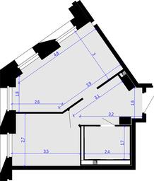 2-BD Apartment Sale, 34.2 sq. m. at Novaya Zvezda, Bachurinskaya ulitsa, 11, Settlement of Kommunarka, Moscow, Russia #3