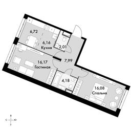 3-BD Apartment Sale, 59.31 sq. m. at Dvizhenie. Govorovo, Центральная улица, 47, деревня Говорово, поселение Московский, Москва, Россия #3