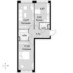 Продажа 3-комн. квартиры, 59,49 м² в ЖК «Движение. Говорово», Центральная улица, 47, деревня Говорово, поселение Московский, Москва, Россия #4