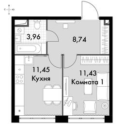 1-BD Apartment Sale, 35.58 sq. m. at Dvizhenie. Govorovo, Центральная улица, 47, деревня Говорово, поселение Московский, Москва, Россия #3 1-BD Apartment Sale, 35.58 sq. m. at Dvizhenie. Govorovo, Центральная улица, 47, деревня Говорово, поселение Московский, Москва, Россия #3