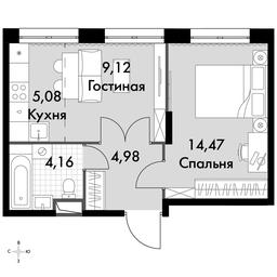 2-BD Apartment Sale, 37.81 sq. m. at Dvizhenie. Govorovo, Центральная улица, 47, деревня Говорово, поселение Московский, Москва, Россия #3 2-BD Apartment Sale, 37.81 sq. m. at Dvizhenie. Govorovo, Центральная улица, 47, деревня Говорово, поселение Московский, Москва, Россия #3