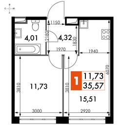 1-BD Apartment Sale, 35.57 sq. m. at Dvizhenie. Govorovo, Центральная улица, 47, деревня Говорово, поселение Московский, Москва, Россия #3 1-BD Apartment Sale, 35.57 sq. m. at Dvizhenie. Govorovo, Центральная улица, 47, деревня Говорово, поселение Московский, Москва, Россия #3