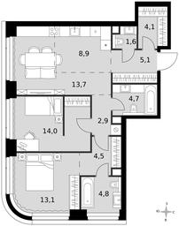 3-BD Apartment Sale, 77.4 sq. m. at Amber City, 3rd Khoroshyovsky Drive, 3А, Moscow, Russia #3 3-BD Apartment Sale, 77.4 sq. m. at Amber City, 3rd Khoroshyovsky Drive, 3А, Moscow, Russia #3