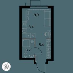 Продажа квартиры, 22,4 м² в ЖК «1-й Измайловский», Монтажная улица, 8с13, Москва, Россия #3 Продажа квартиры, 22,4 м² в ЖК «1-й Измайловский», Монтажная улица, 8с13, Москва, Россия #3