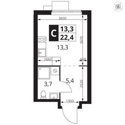 Продажа квартиры, 22,4 м² в ЖК «1-й Измайловский», Монтажная улица, 8с13, Москва, Россия #2 Продажа квартиры, 22,4 м² в ЖК «1-й Измайловский», Монтажная улица, 8с13, Москва, Россия #2