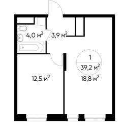Apartment Sale, 39.2 sq. m. at Pervyi Moskovskiy, ulitsa Bianki, 1, Moskovskiy, Moscow, Russia #2 Apartment Sale, 39.2 sq. m. at Pervyi Moskovskiy, ulitsa Bianki, 1, Moskovskiy, Moscow, Russia #2
