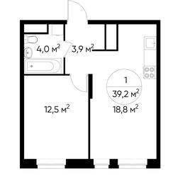 Apartment Sale, 39.2 sq. m. at Pervyi Moskovskiy, ulitsa Bianki, 1, Moskovskiy, Moscow, Russia #4