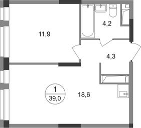 Apartment Sale, 39 sq. m. at Pervyi Moskovskiy, ulitsa Bianki, 1, Moskovskiy, Moscow, Russia #2