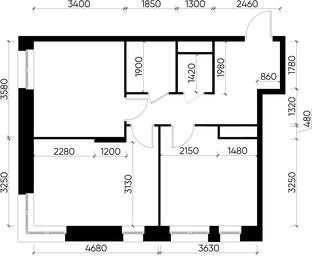 2-BD Apartment Sale, 56.1平方米 at Pervyi Moskovskiy, ulitsa Bianki, 1, Moskovskiy, Moscow, Russia #3 2-BD Apartment Sale, 56.1平方米 at Pervyi Moskovskiy, ulitsa Bianki, 1, Moskovskiy, Moscow, Russia #3