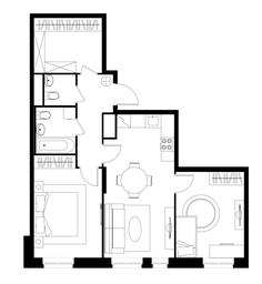 2-BD Apartment Sale, 64.9平方米 at Pervyi Moskovskiy, ulitsa Bianki, 1, Moskovskiy, Moscow, Russia #4