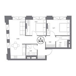 3-BD Apartment Sale, 73.6平方米 at Kosmo 4/22, Kosmodamianskaya Embankment, 4/22с8, Moscow, Russia #3 3-BD Apartment Sale, 73.6平方米 at Kosmo 4/22, Kosmodamianskaya Embankment, 4/22с8, Moscow, Russia #3