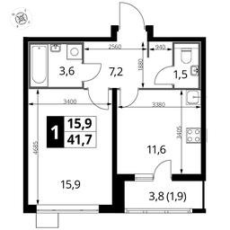 1-BD Apartment Sale, 41.6 sq. m. at Pervyi Lermontovskiy, zhiloy kompleks 1-y Lermontovskiy, Lyubertsy, Moscow Region, Russia #2 1-BD Apartment Sale, 41.6 sq. m. at Pervyi Lermontovskiy, zhiloy kompleks 1-y Lermontovskiy, Lyubertsy, Moscow Region, Russia #2