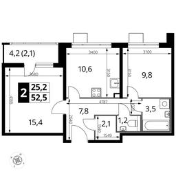 2-BD Apartment Sale, 52.5 sq. m. at Pervyi Lermontovskiy, zhiloy kompleks 1-y Lermontovskiy, Lyubertsy, Moscow Region, Russia #2 2-BD Apartment Sale, 52.5 sq. m. at Pervyi Lermontovskiy, zhiloy kompleks 1-y Lermontovskiy, Lyubertsy, Moscow Region, Russia #2