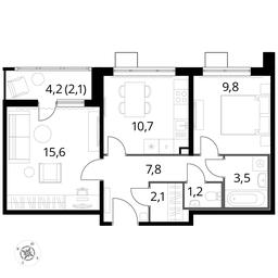 2-BD Apartment Sale, 52.9 sq. m. at Pervyi Lermontovskiy, zhiloy kompleks 1-y Lermontovskiy, Lyubertsy, Moscow Region, Russia #3 2-BD Apartment Sale, 52.9 sq. m. at Pervyi Lermontovskiy, zhiloy kompleks 1-y Lermontovskiy, Lyubertsy, Moscow Region, Russia #3