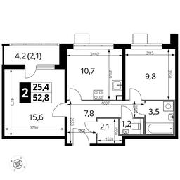 2-BD Apartment Sale, 52.9 sq. m. at Pervyi Lermontovskiy, zhiloy kompleks 1-y Lermontovskiy, Lyubertsy, Moscow Region, Russia #2 2-BD Apartment Sale, 52.9 sq. m. at Pervyi Lermontovskiy, zhiloy kompleks 1-y Lermontovskiy, Lyubertsy, Moscow Region, Russia #2
