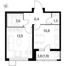1-BD Apartment Sale, 37.9 sq. m. at Pervyi Lermontovskiy, zhiloy kompleks 1-y Lermontovskiy, Lyubertsy, Moscow Region, Russia #3 1-BD Apartment Sale, 37.9 sq. m. at Pervyi Lermontovskiy, zhiloy kompleks 1-y Lermontovskiy, Lyubertsy, Moscow Region, Russia #3