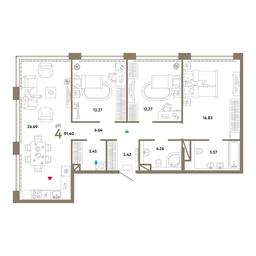 3-BD Apartment Sale, 91.4 sq. m. at Wow, Avtozavodskaya Street, 23с16, Moscow, Russia #2 3-BD Apartment Sale, 91.4 sq. m. at Wow, Avtozavodskaya Street, 23с16, Moscow, Russia #2