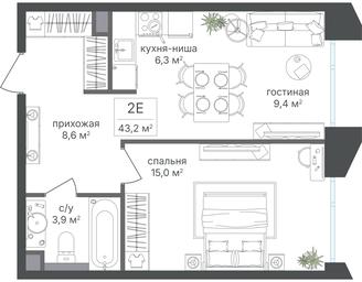 1-BD Apartment Sale, 43.2 sq. m. at Petrovskiy Park II, Stary Petrovsko-Razumovsky Drive, 1/23, Moscow, Russia #3 1-BD Apartment Sale, 43.2 sq. m. at Petrovskiy Park II, Stary Petrovsko-Razumovsky Drive, 1/23, Moscow, Russia #3