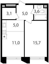 1-BD Apartment Sale, 43.4 sq. m. at Petrovskiy Park II, Stary Petrovsko-Razumovsky Drive, 1/23, Moscow, Russia #2 1-BD Apartment Sale, 43.4 sq. m. at Petrovskiy Park II, Stary Petrovsko-Razumovsky Drive, 1/23, Moscow, Russia #2