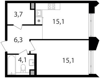 1-BD Apartment Sale, 44.3平方米 at Petrovskiy Park II, Stary Petrovsko-Razumovsky Drive, 1/23, Moscow, Russia #2 1-BD Apartment Sale, 44.3平方米 at Petrovskiy Park II, Stary Petrovsko-Razumovsky Drive, 1/23, Moscow, Russia #2