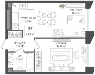 1-BD Apartment Sale, 44.1 sq. m. at Petrovskiy Park II, Stary Petrovsko-Razumovsky Drive, 1/23, Moscow, Russia #3 1-BD Apartment Sale, 44.1 sq. m. at Petrovskiy Park II, Stary Petrovsko-Razumovsky Drive, 1/23, Moscow, Russia #3