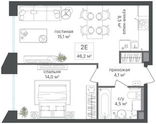 1-BD Apartment Sale, 46.2 sq. m. at Petrovskiy Park II, Stary Petrovsko-Razumovsky Drive, 1/23, Moscow, Russia #3 1-BD Apartment Sale, 46.2 sq. m. at Petrovskiy Park II, Stary Petrovsko-Razumovsky Drive, 1/23, Moscow, Russia #3