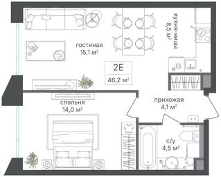 1-BD Apartment Sale, 46.2 sq. m. at Petrovskiy Park II, Stary Petrovsko-Razumovsky Drive, 1/23, Moscow, Russia #3 1-BD Apartment Sale, 46.2 sq. m. at Petrovskiy Park II, Stary Petrovsko-Razumovsky Drive, 1/23, Moscow, Russia #3