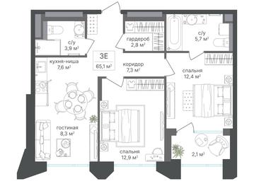 2-BD Apartment Sale, 63 sq. m. at Petrovskiy Park II, Stary Petrovsko-Razumovsky Drive, 1/23, Moscow, Russia #3