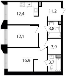 2-BD Apartment Sale, 64 sq. m. at Petrovskiy Park II, Stary Petrovsko-Razumovsky Drive, 1/23, Moscow, Russia #2 2-BD Apartment Sale, 64 sq. m. at Petrovskiy Park II, Stary Petrovsko-Razumovsky Drive, 1/23, Moscow, Russia #2