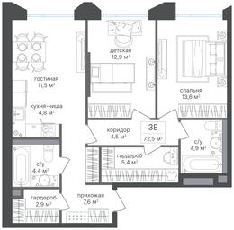 2-BD Apartment Sale, 72.5 sq. m. at Petrovskiy Park II, Stary Petrovsko-Razumovsky Drive, 1/23, Moscow, Russia #3 2-BD Apartment Sale, 72.5 sq. m. at Petrovskiy Park II, Stary Petrovsko-Razumovsky Drive, 1/23, Moscow, Russia #3