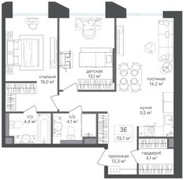 2-BD Apartment Sale, 73.7平方米 at Petrovskiy Park II, Stary Petrovsko-Razumovsky Drive, 1/23, Moscow, Russia #3 2-BD Apartment Sale, 73.7平方米 at Petrovskiy Park II, Stary Petrovsko-Razumovsky Drive, 1/23, Moscow, Russia #3
