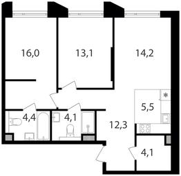 2-BD Apartment Sale, 73.7平方米 at Petrovskiy Park II, Stary Petrovsko-Razumovsky Drive, 1/23, Moscow, Russia #2 2-BD Apartment Sale, 73.7平方米 at Petrovskiy Park II, Stary Petrovsko-Razumovsky Drive, 1/23, Moscow, Russia #2