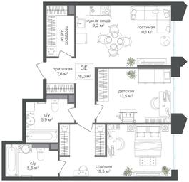 2-BD Apartment Sale, 76 sq. m. at Petrovskiy Park II, Stary Petrovsko-Razumovsky Drive, 1/23, Moscow, Russia #3 2-BD Apartment Sale, 76 sq. m. at Petrovskiy Park II, Stary Petrovsko-Razumovsky Drive, 1/23, Moscow, Russia #3