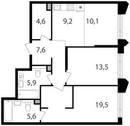 2-BD Apartment Sale, 76 sq. m. at Petrovskiy Park II, Stary Petrovsko-Razumovsky Drive, 1/23, Moscow, Russia #2 2-BD Apartment Sale, 76 sq. m. at Petrovskiy Park II, Stary Petrovsko-Razumovsky Drive, 1/23, Moscow, Russia #2