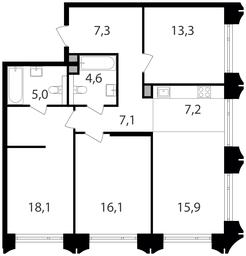 3-BD Apartment Sale, 94.6平方米 at Petrovskiy Park II, Stary Petrovsko-Razumovsky Drive, 1/23, Moscow, Russia #2
