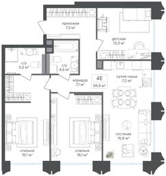3-BD Apartment Sale, 94.6平方米 at Petrovskiy Park II, Stary Petrovsko-Razumovsky Drive, 1/23, Moscow, Russia #4