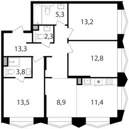 3-BD Apartment Sale, 84.5平方米 at Petrovskiy Park II, Stary Petrovsko-Razumovsky Drive, 1/23, Moscow, Russia #2