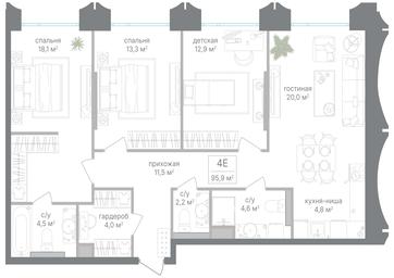 3-BD Apartment Sale, 95.9 sq. m. at Petrovskiy Park II, Stary Petrovsko-Razumovsky Drive, 1/23, Moscow, Russia #3 3-BD Apartment Sale, 95.9 sq. m. at Petrovskiy Park II, Stary Petrovsko-Razumovsky Drive, 1/23, Moscow, Russia #3