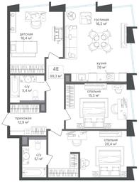 3-BD Apartment Sale, 99.3平方米 at Petrovskiy Park II, Stary Petrovsko-Razumovsky Drive, 1/23, Moscow, Russia #3 3-BD Apartment Sale, 99.3平方米 at Petrovskiy Park II, Stary Petrovsko-Razumovsky Drive, 1/23, Moscow, Russia #3