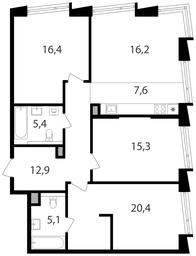 3-BD Apartment Sale, 99.3平方米 at Petrovskiy Park II, Stary Petrovsko-Razumovsky Drive, 1/23, Moscow, Russia #2 3-BD Apartment Sale, 99.3平方米 at Petrovskiy Park II, Stary Petrovsko-Razumovsky Drive, 1/23, Moscow, Russia #2
