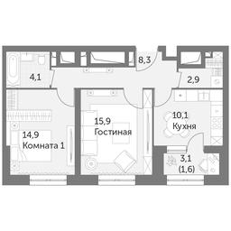 2-BD Apartment Sale, 57.8 sq. m. at Rezhisser, Vilgelma Pika Street, 3, Moscow, Russia #3 2-BD Apartment Sale, 57.8 sq. m. at Rezhisser, Vilgelma Pika Street, 3, Moscow, Russia #3