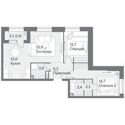 Продажа 3-комн. квартиры, 74,5 м² в ЖК «Режиссер», улица Вильгельма Пика, 3, Москва, Россия #3 Продажа 3-комн. квартиры, 74,5 м² в ЖК «Режиссер», улица Вильгельма Пика, 3, Москва, Россия #3