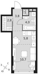 Apartment Sale, 27.1 sq. m. at Rotterdam, Varshavskoye Highway, 37Ак1с2, Moscow, Russia #3 Apartment Sale, 27.1 sq. m. at Rotterdam, Varshavskoye Highway, 37Ак1с2, Moscow, Russia #3