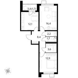 2-BD Apartment Sale, 58.8 sq. m. at Pervyi Lermontovskiy, zhiloy kompleks 1-y Lermontovskiy, Lyubertsy, Moscow Region, Russia #3 2-BD Apartment Sale, 58.8 sq. m. at Pervyi Lermontovskiy, zhiloy kompleks 1-y Lermontovskiy, Lyubertsy, Moscow Region, Russia #3