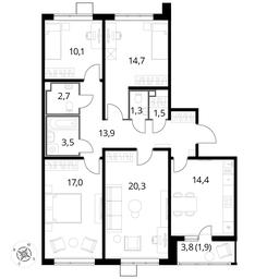 4-BD Apartment Sale, 101平方米 at Pervyi Lermontovskiy, zhiloy kompleks 1-y Lermontovskiy, Lyubertsy, Moscow Region, Russia #3 4-BD Apartment Sale, 101平方米 at Pervyi Lermontovskiy, zhiloy kompleks 1-y Lermontovskiy, Lyubertsy, Moscow Region, Russia #3