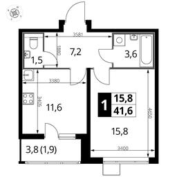 1-BD Apartment Sale, 41.6 sq. m. at Pervyi Lermontovskiy, zhiloy kompleks 1-y Lermontovskiy, Lyubertsy, Moscow Region, Russia #2 1-BD Apartment Sale, 41.6 sq. m. at Pervyi Lermontovskiy, zhiloy kompleks 1-y Lermontovskiy, Lyubertsy, Moscow Region, Russia #2
