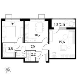 2-BD Apartment Sale, 53.1 sq. m. at Pervyi Lermontovskiy, zhiloy kompleks 1-y Lermontovskiy, Lyubertsy, Moscow Region, Russia #3 2-BD Apartment Sale, 53.1 sq. m. at Pervyi Lermontovskiy, zhiloy kompleks 1-y Lermontovskiy, Lyubertsy, Moscow Region, Russia #3