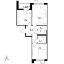 2-BD Apartment Sale, 59.3平方米 at Pervyi Lermontovskiy, zhiloy kompleks 1-y Lermontovskiy, Lyubertsy, Moscow Region, Russia #3 2-BD Apartment Sale, 59.3平方米 at Pervyi Lermontovskiy, zhiloy kompleks 1-y Lermontovskiy, Lyubertsy, Moscow Region, Russia #3