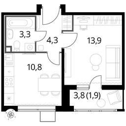 1-BD Apartment Sale, 34.2 sq. m. at Pervyi Lermontovskiy, zhiloy kompleks 1-y Lermontovskiy, Lyubertsy, Moscow Region, Russia #3 1-BD Apartment Sale, 34.2 sq. m. at Pervyi Lermontovskiy, zhiloy kompleks 1-y Lermontovskiy, Lyubertsy, Moscow Region, Russia #3